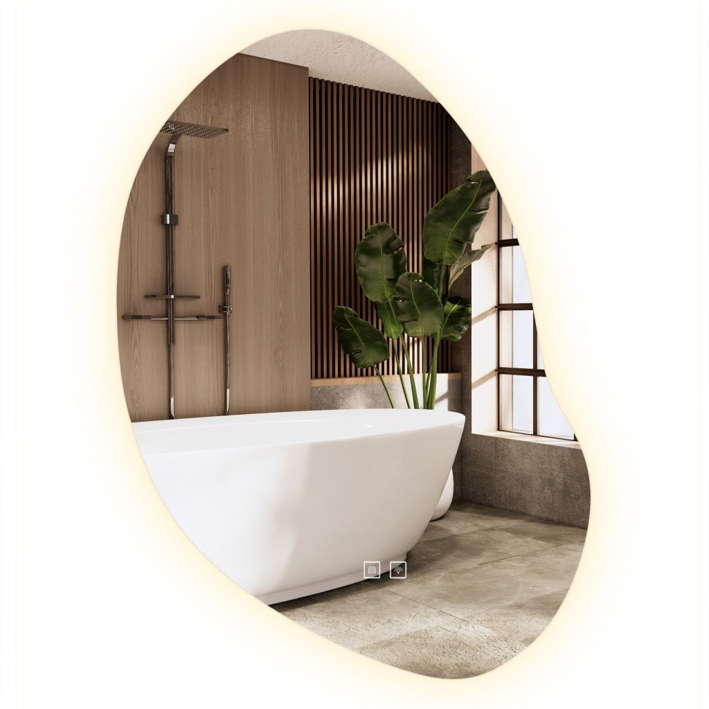 Tutumi - Zrkadlo LED 80x60cm CLOUD C HOM-05504