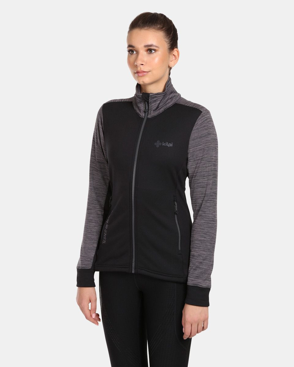 Dámska funkčná mikina SIREN-W Black with greyoi - Kilpi S-36 černá s šedou