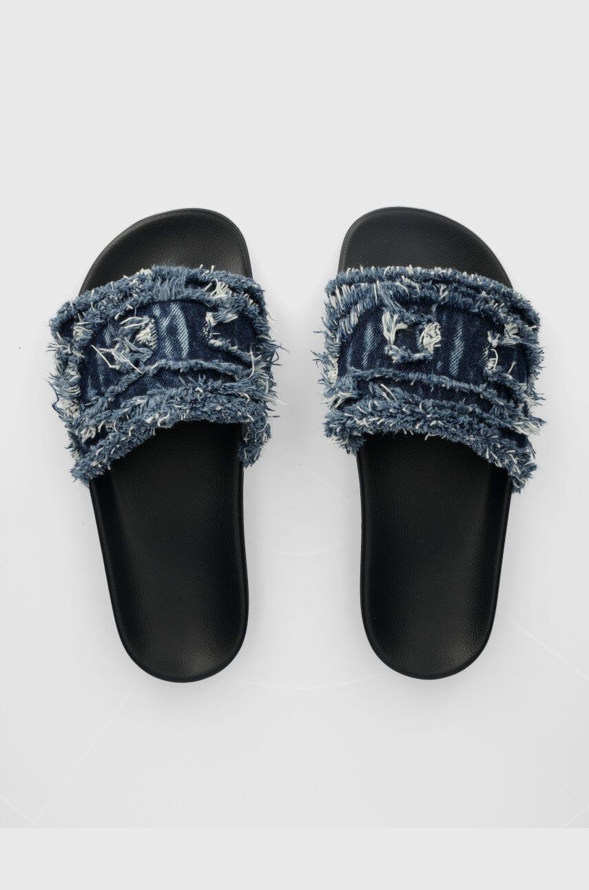 Šľapky Diesel Sa-Slide D Denim dámske, tmavomodrá farba, Y03347-P5254-H4187