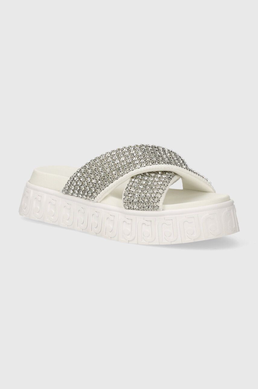 Šľapky Liu Jo LOVELY SANDAL 02 dámske, biela farba, na platforme, BA4133TX42101111