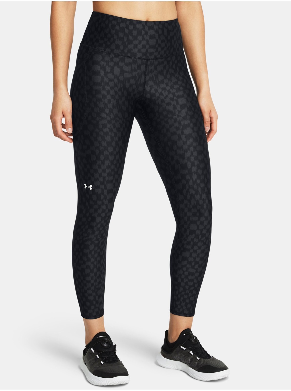 Čierne športové legíny Under Armour Vanish AOP Ankle Leg