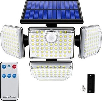 Pronett XJ4860 Solárne 140 LED osvetlenie s Pir senzor pohybu/súmraku
