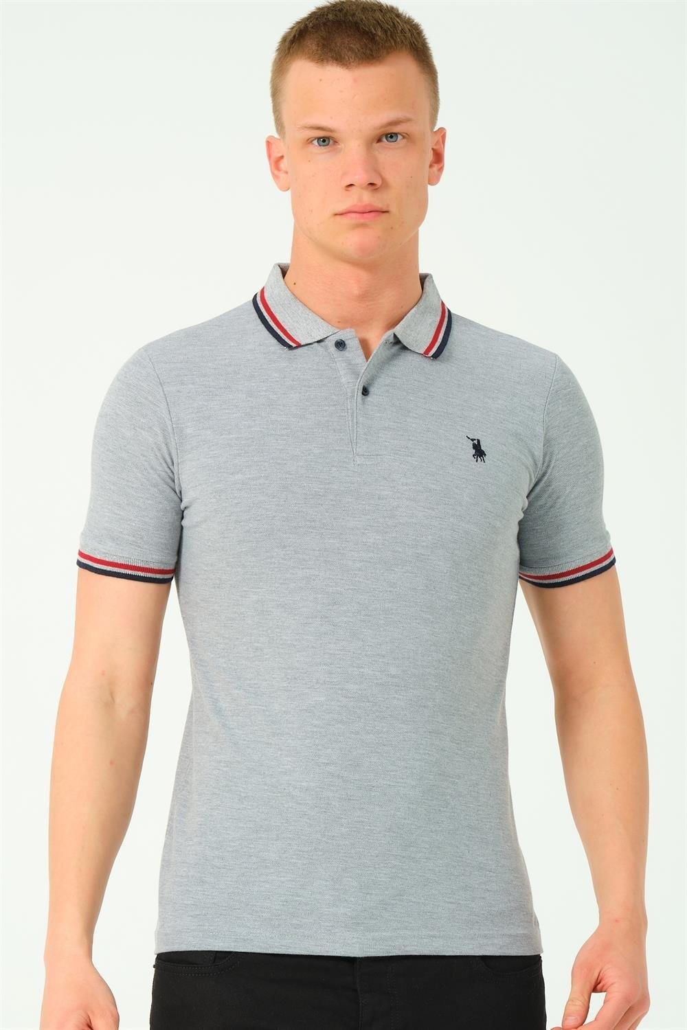 T8594 DEWBERRY MEN'S T-SHIRT-GREY-2