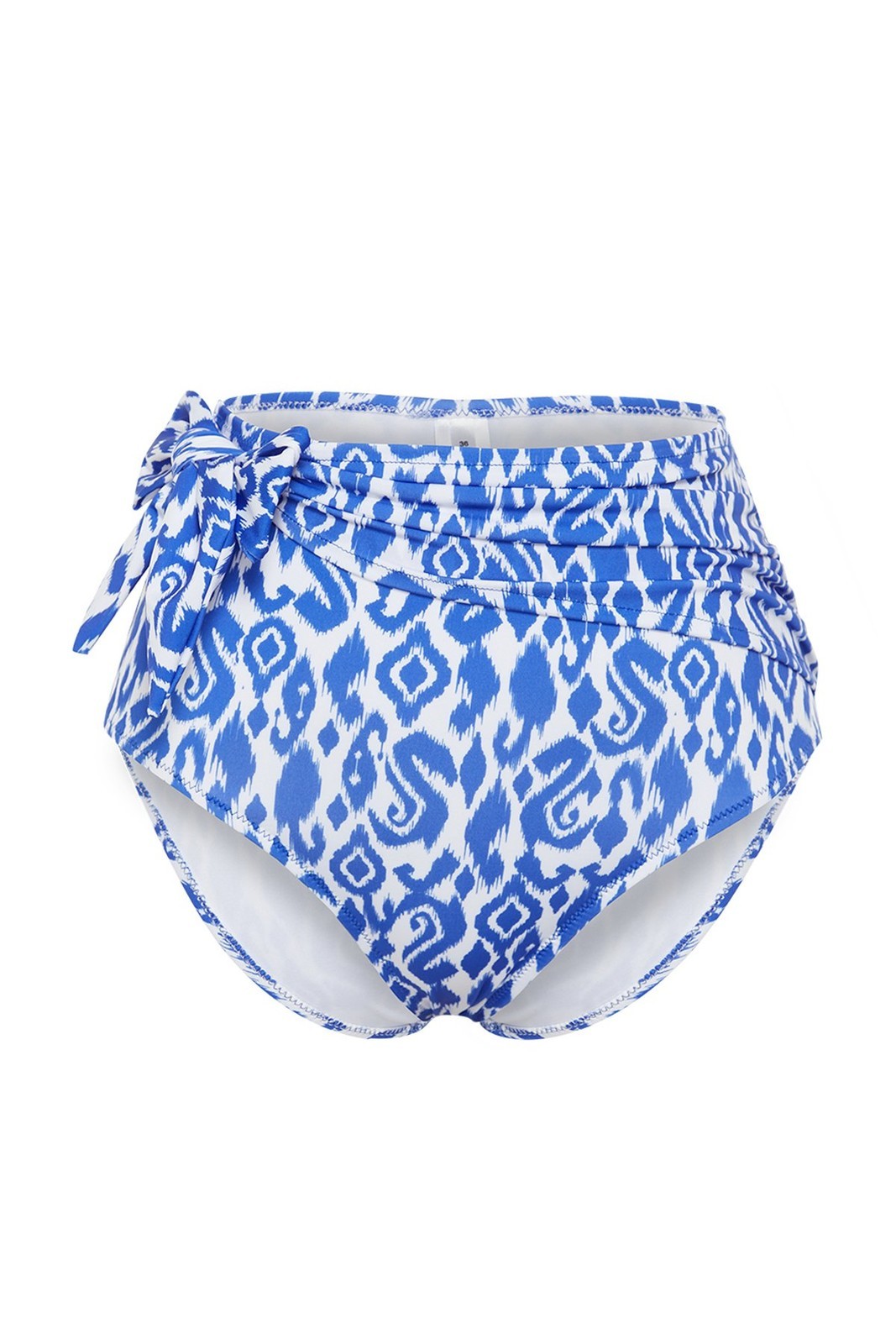 Trendyol Ethnic Patterned Belted Tied High Waist Hipster Bikini Bottom
