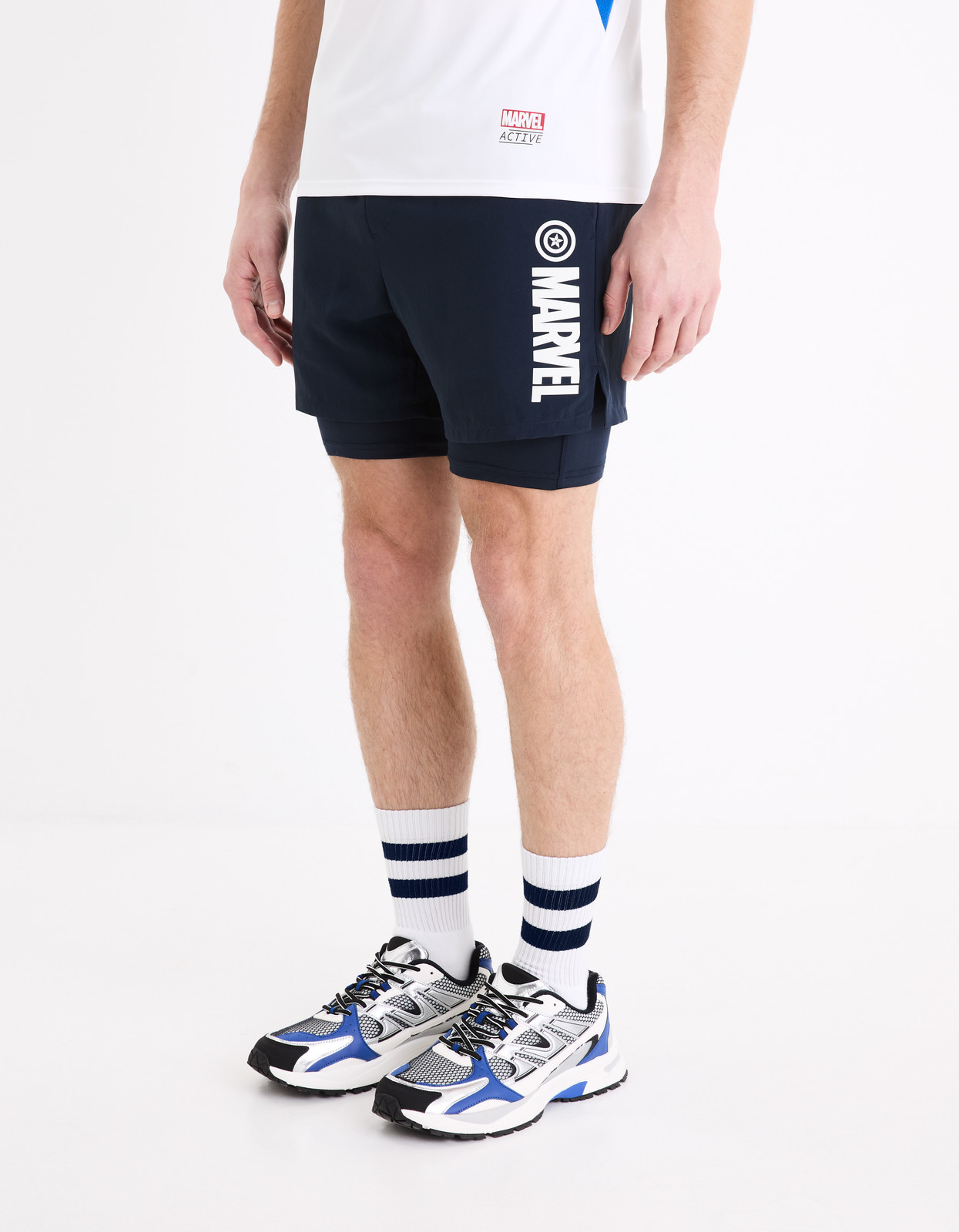 Celio Marvel Sports Shorts - Captain America - Mens