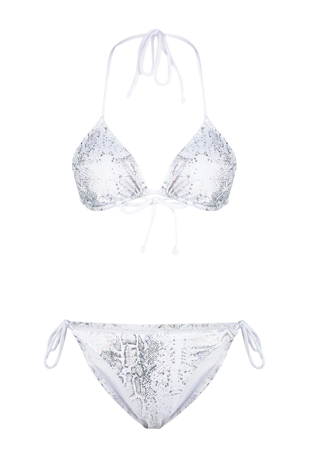 Trendyol Animal Patterned Triangle Tie Two-Piece Bikini Set