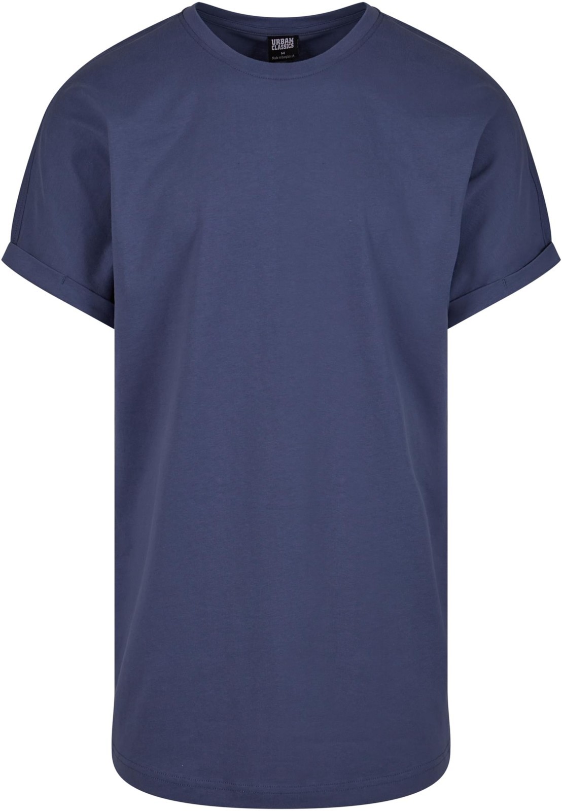 Men's Long Shaped Turnup Tee T-Shirt - Blue