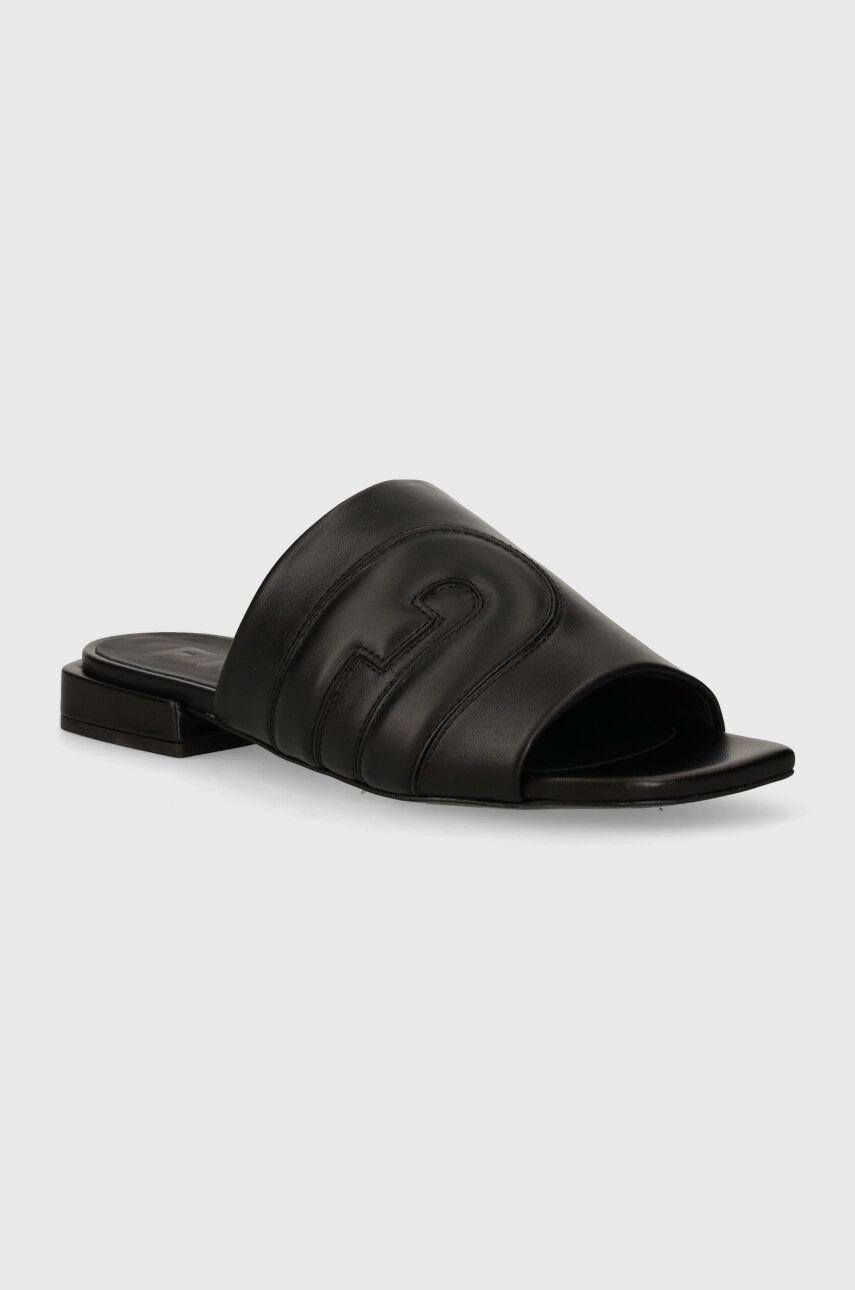 Kožené šľapky Furla PIC NIC dámske, čierna farba, YH83FPN BX2895 O6000