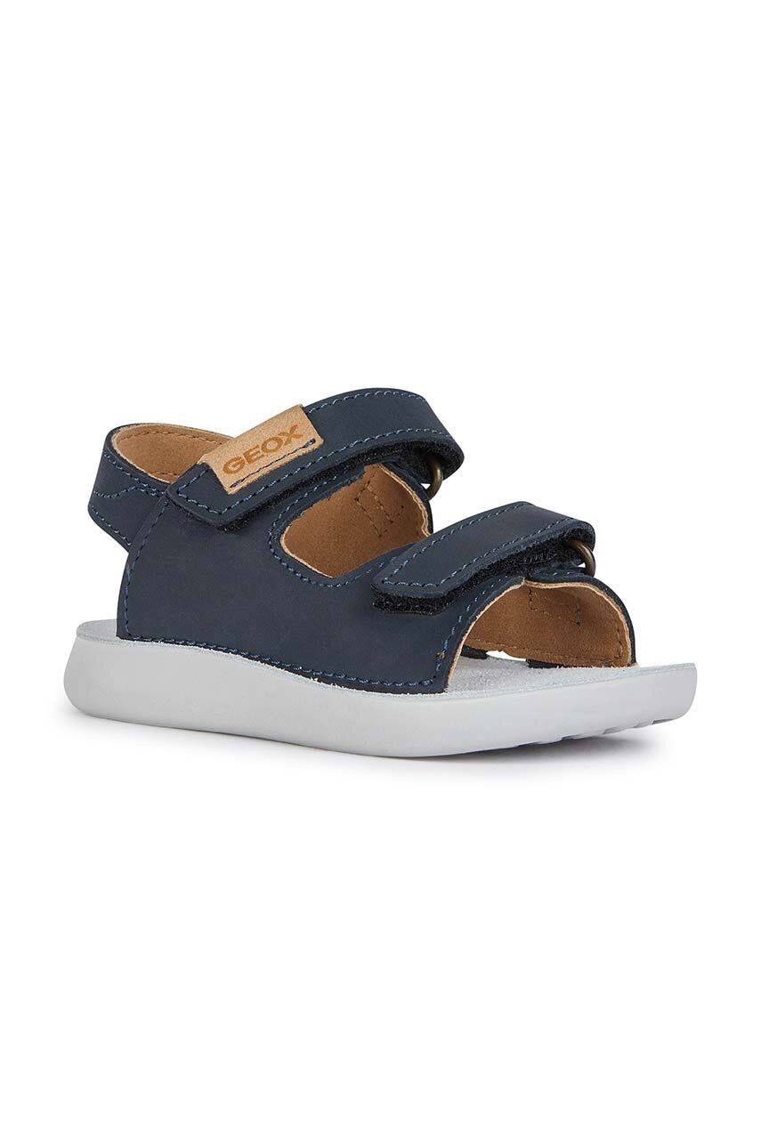 Detské kožené sandále Geox SANDAL LIGHTFLOPPY tmavomodrá farba