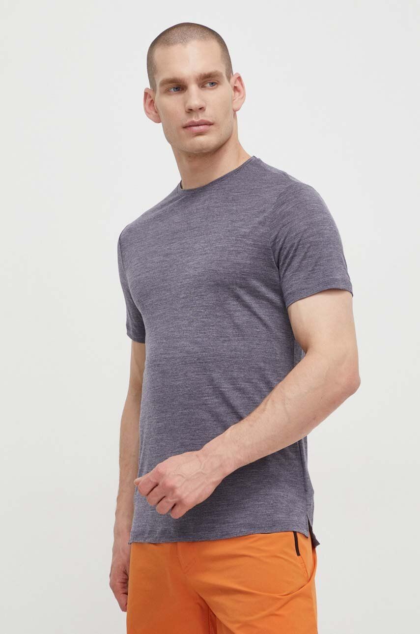 Športové tričko Icebreaker 125 Cool-Lite Merino Blend Sphere III tmavomodrá farba, melanžový