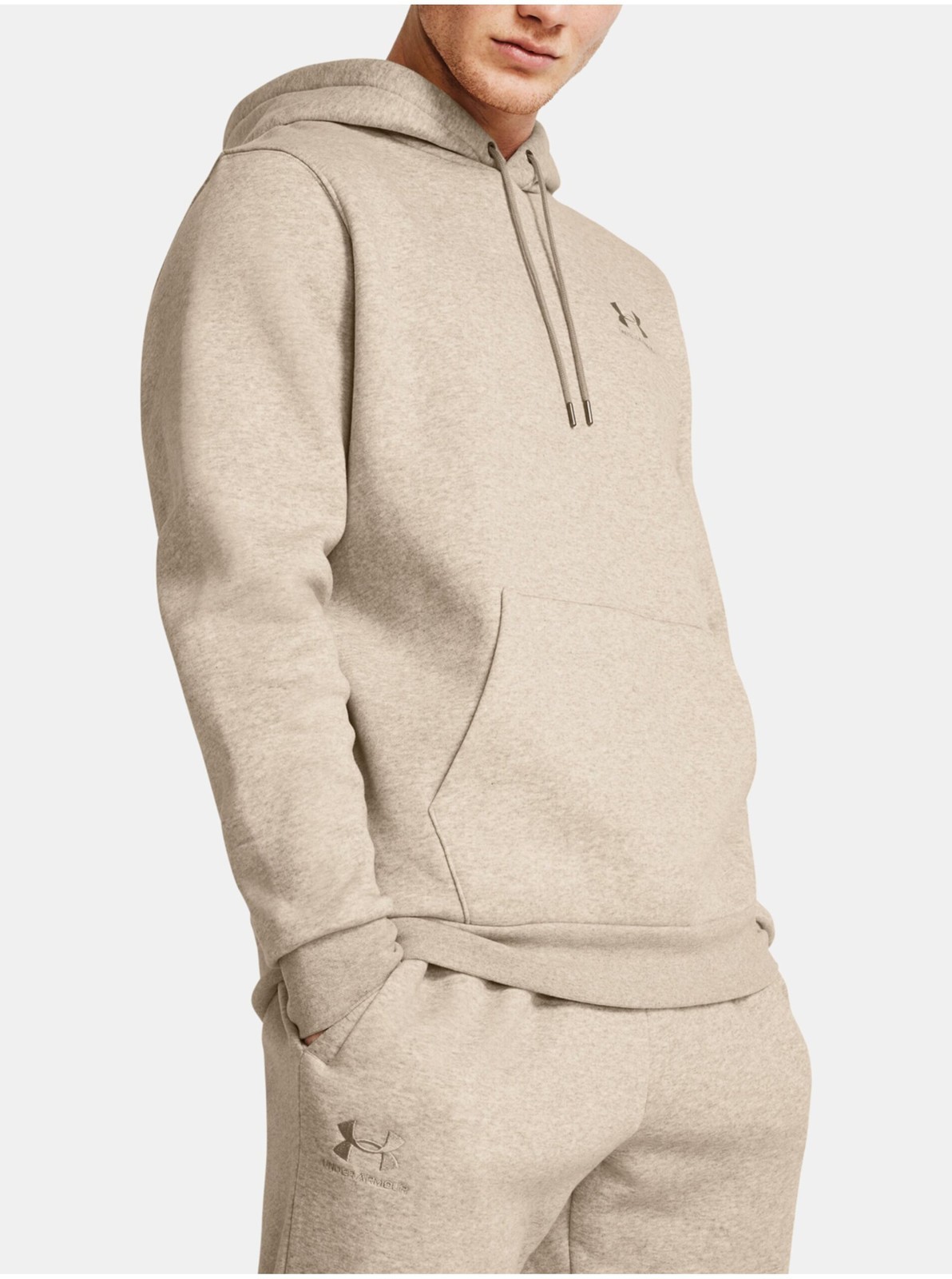Svetlo hnedá mikina Under Armour UA Essential Fleece Hoodie