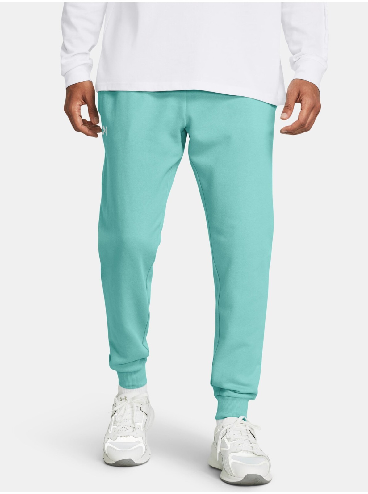 Tyrkysové tepláky Under Armour UA Rival Fleece Joggers