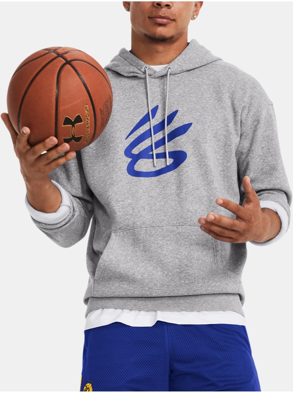 Svetlosivá športová mikina Under Armour Curry Splash Hoodie