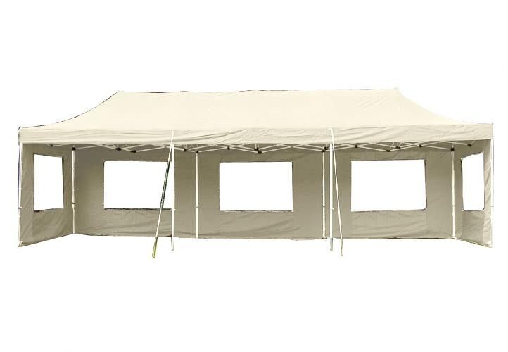 Záhradný skladací stan - champagne, 3 x 9 m