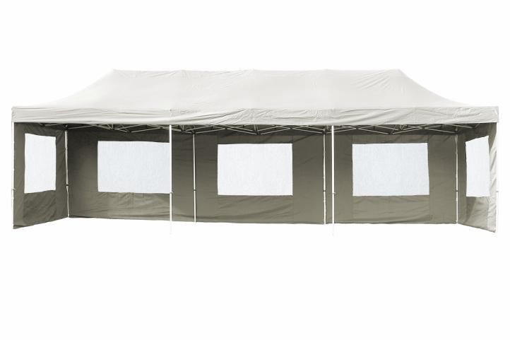 Garthen PROFI 406 Záhradný skladací párty stan - biela 3 x 9 m