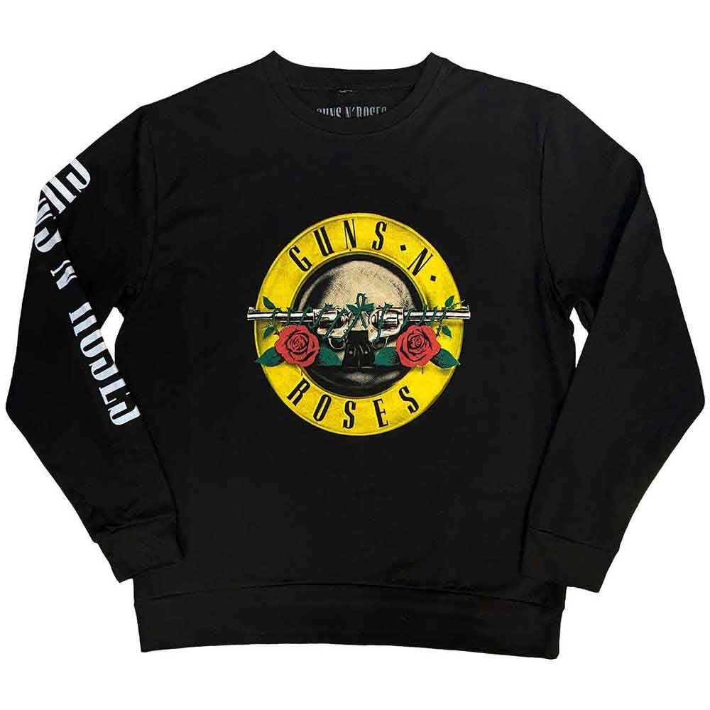 RockOff Unisex mikina  GUNS N' ROSES - CLASSIC LOGO - čierna Veľkosť: M