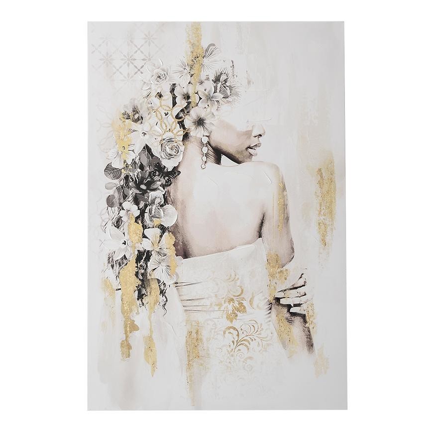 Obraz na plátne 120x80 Tajomná žena v bielom