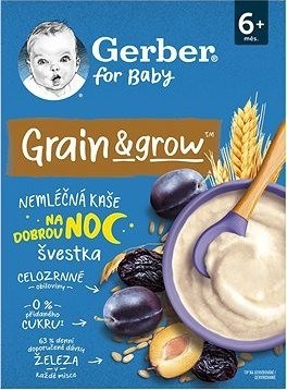 GERBER nemliečna kaša pšenično-ovsená slivka 200 g