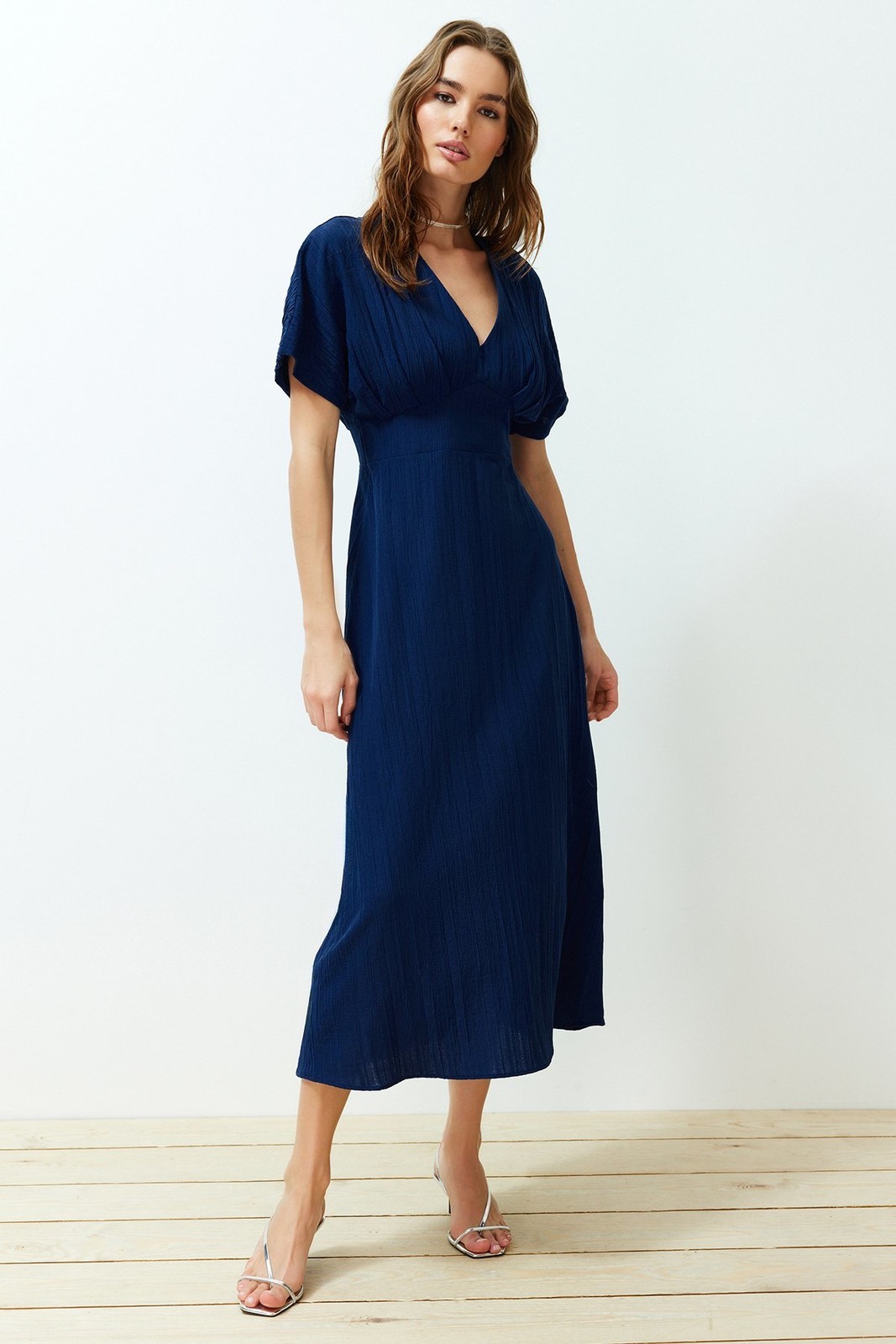 Trendyol Navy Blue Woven Maxi Dress