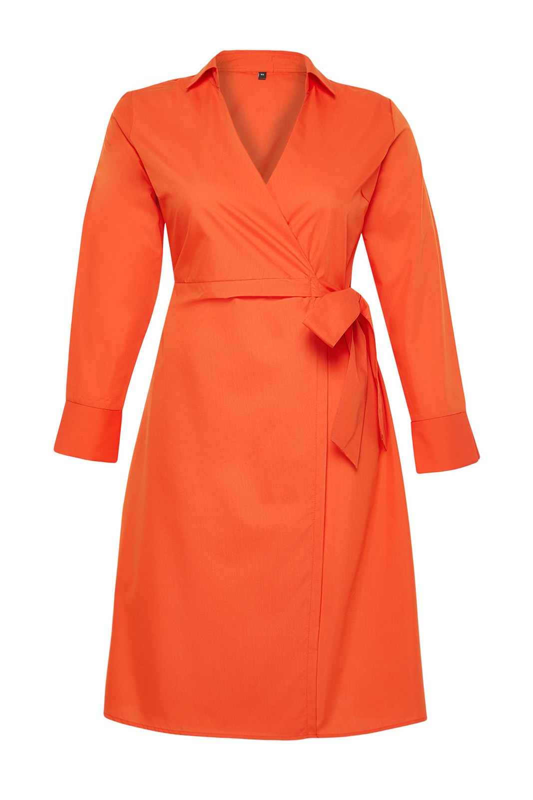 Trendyol Curve Orange Double Breasted Woven Dress