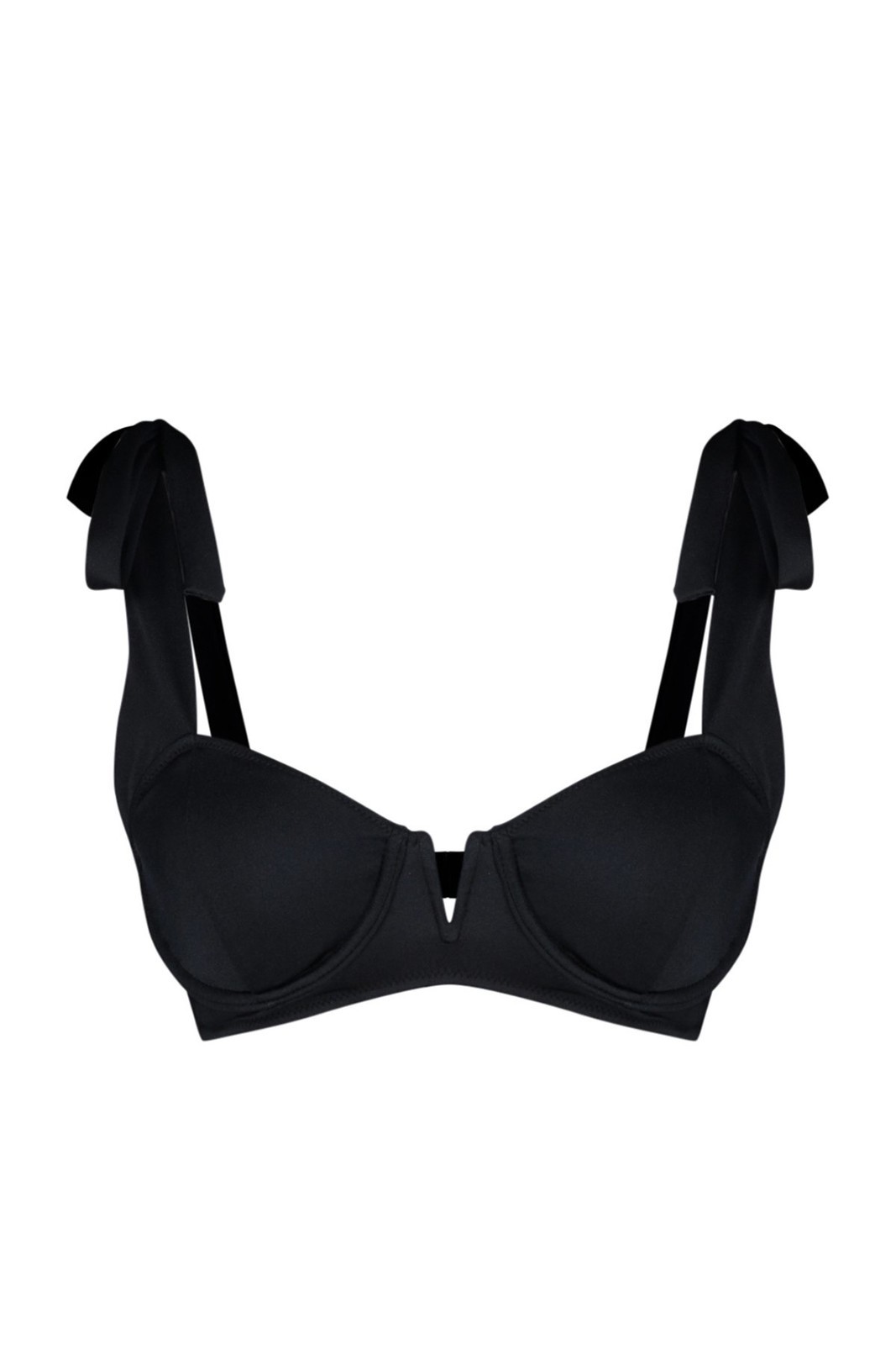 Trendyol Animal Pattern Balconette Tie Bikini Top