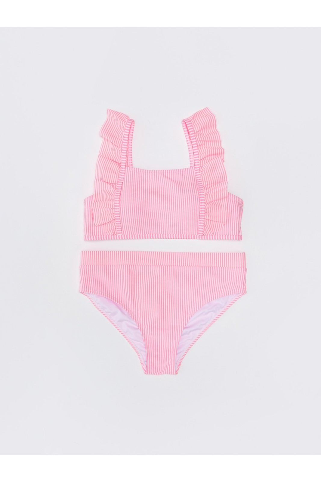 LC Waikiki Lcw Kids Ruffle Detailed Striped Bikini For Girls