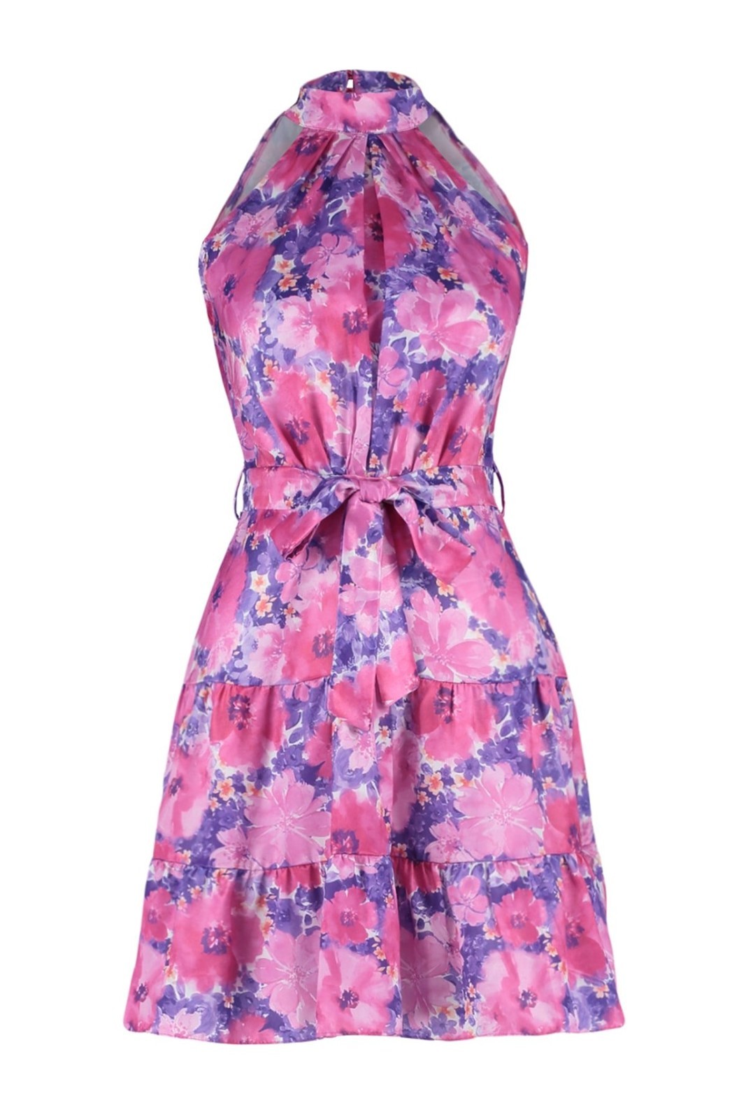 Trendyol Fuchsia Floral Woven Woven Dress