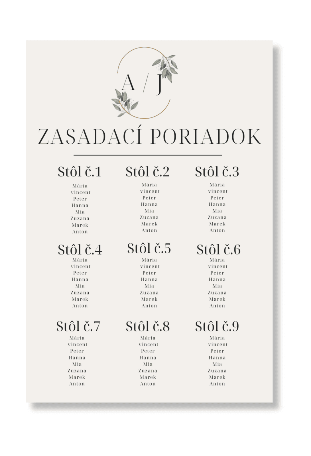 Personal Zasadací poriadok - Eucalyptus