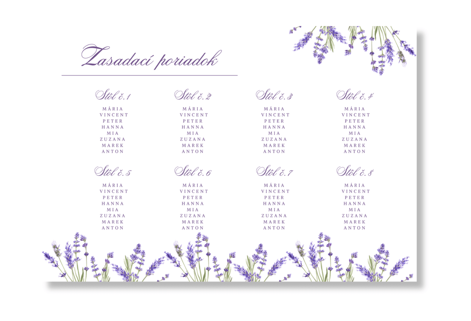 Personal Zasadací poriadok - Levander