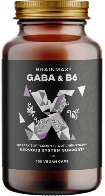 Brainmax gaba & b6 700 mg 100 rostlinných kapsúl