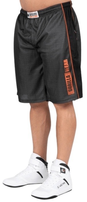 Gorilla wear pánske šortky wallace mesh sivá/oranžová
