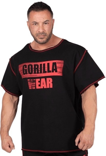 Gorilla wear pánske tričko wallace čierna/červená