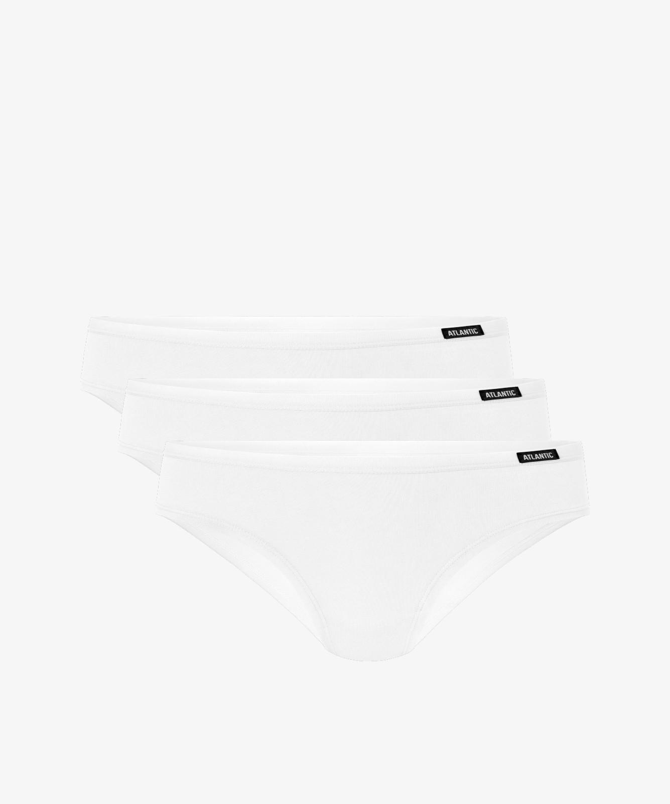 Dámske klasické nohavičky ATLANTIC 3Pack - biele S