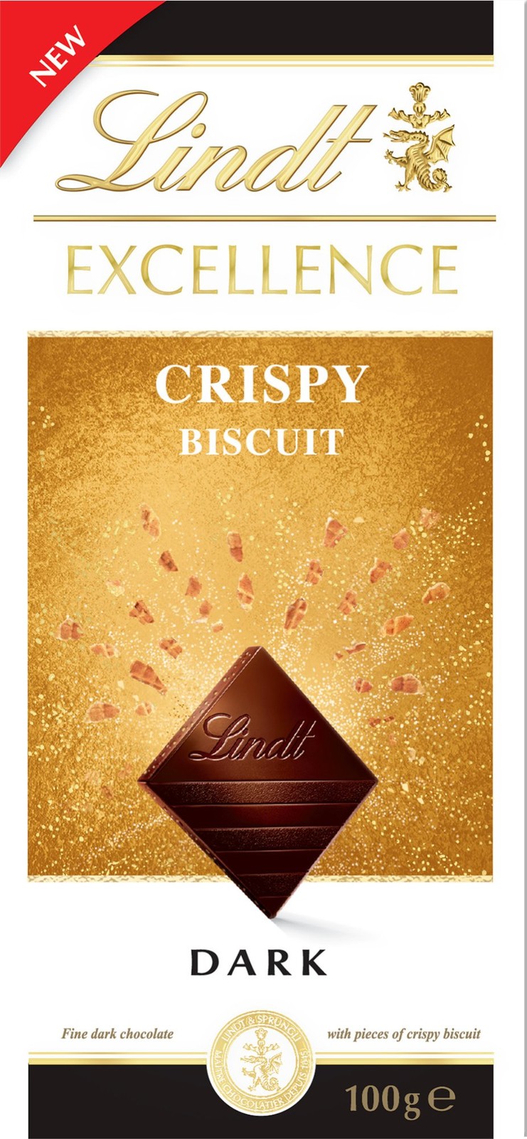 Lindt Excellence dark chrumkavá sušienka 100 g
