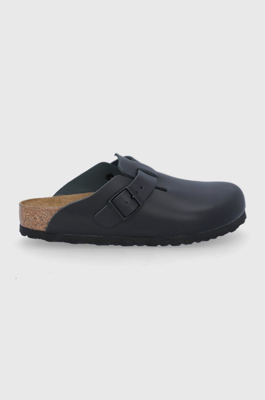 Kožené šľapky Birkenstock Boston 60193-Black, dámske, čierna farba,