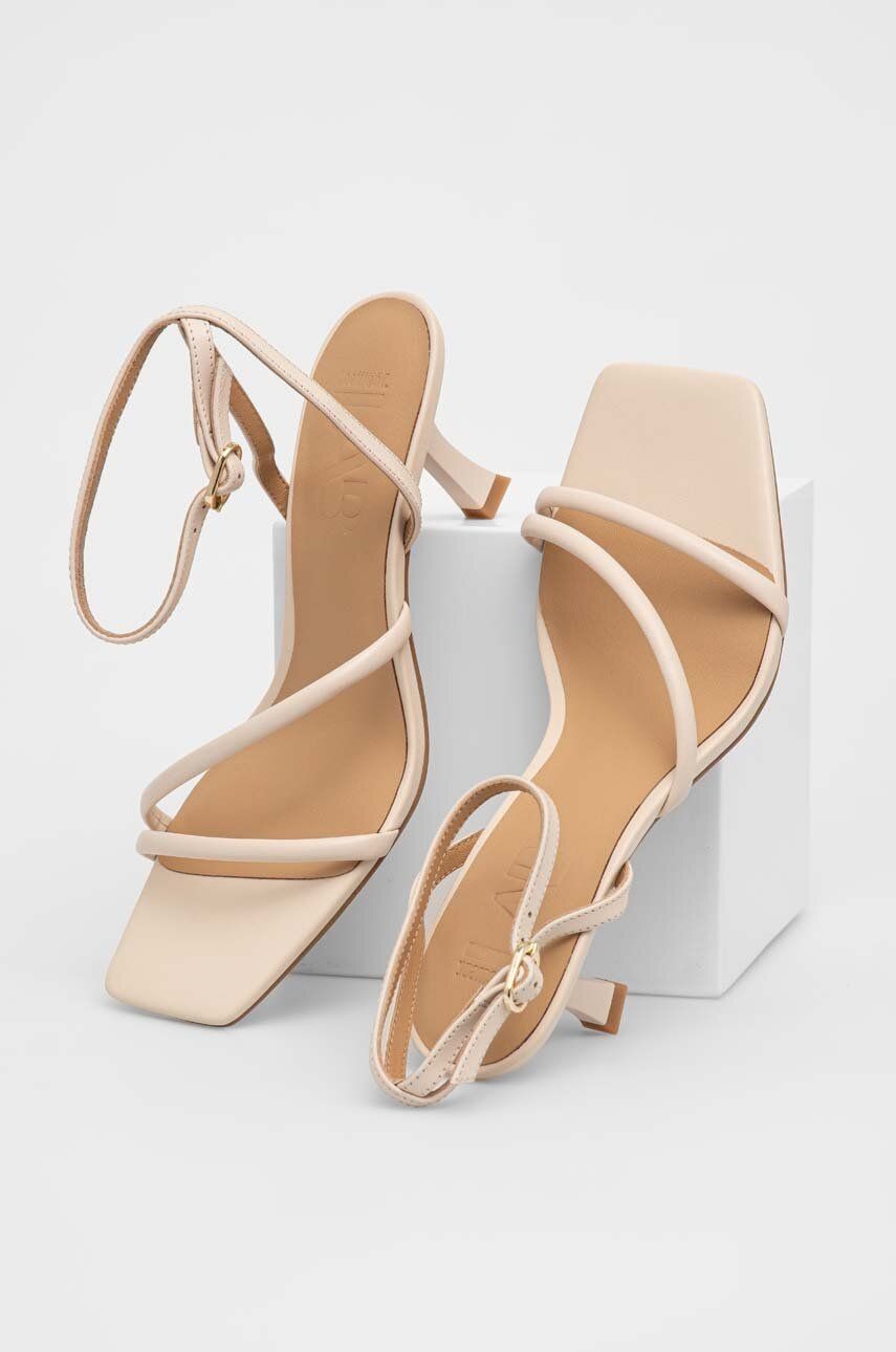 Kožené sandále Answear Lab béžová farba