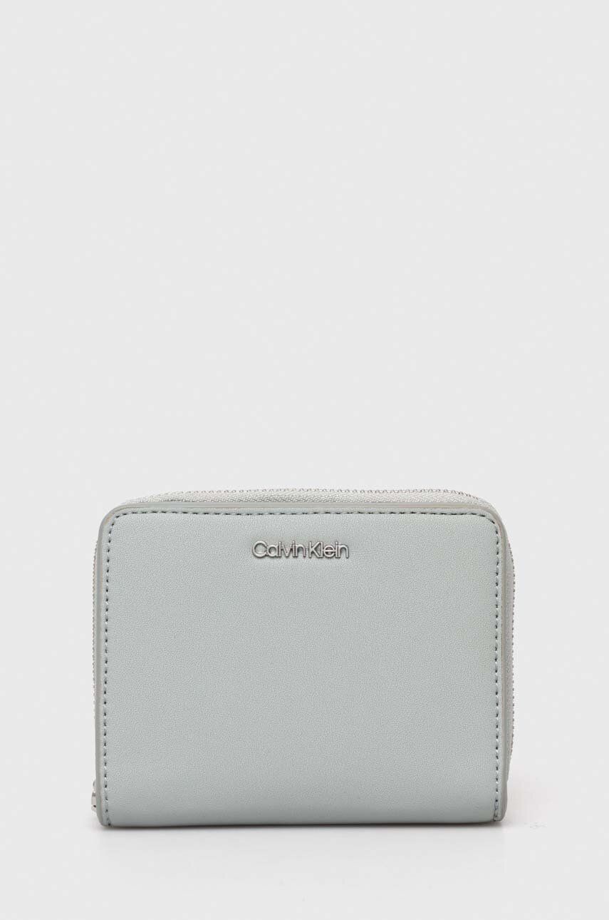 Peňaženka Calvin Klein dámsky, šedá farba