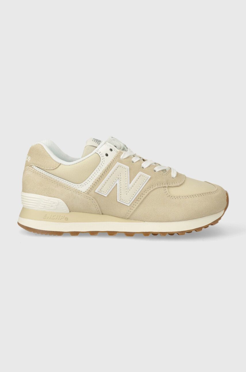 Tenisky New Balance 574 béžová farba, WL574QB2