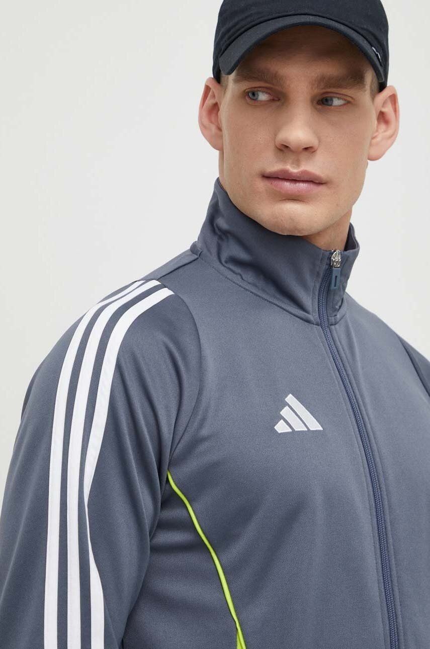 Tréningová mikina adidas Performance Tiro 24 šedá farba, vzorovaná