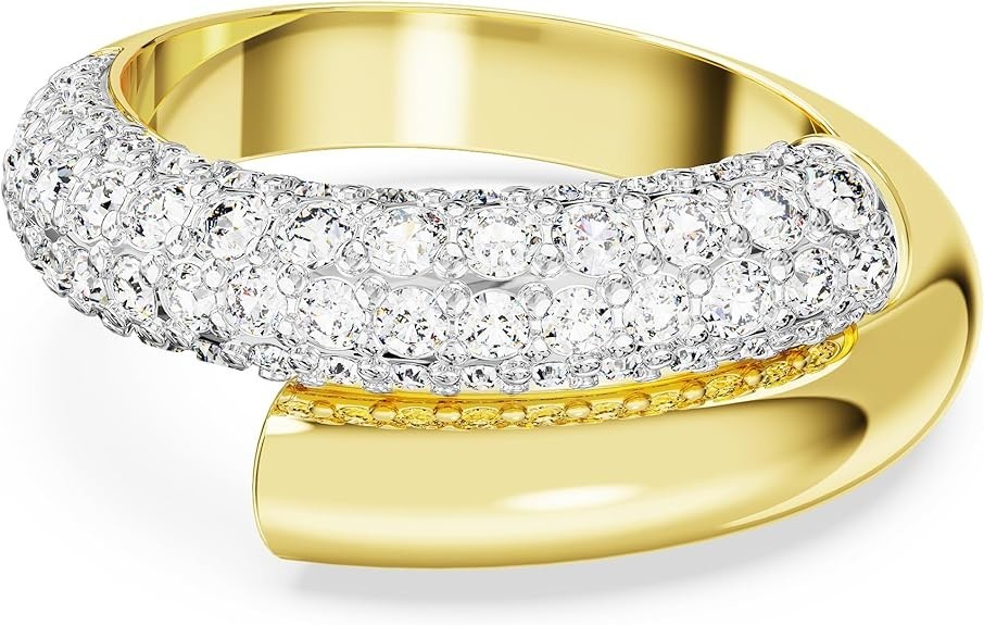 Swarovski Blyštivý pozlátený prsteň Dextera 56688 50 mm