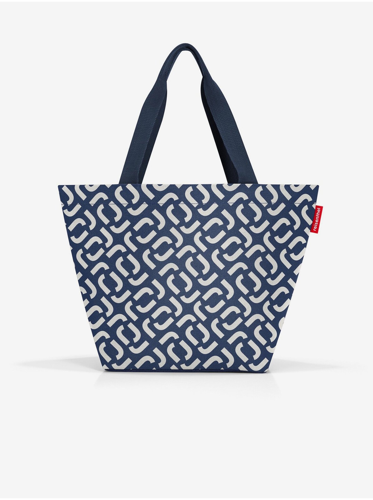 Tmavomodrá dámska vzorovaná kabelka Reisenthel Shopper M