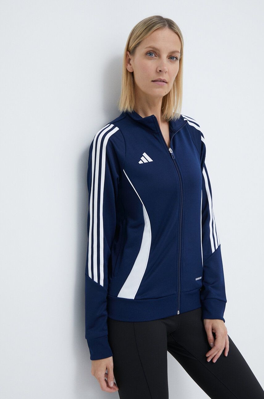Tréningová mikina adidas Performance Tiro 24 tmavomodrá farba, s nášivkou
