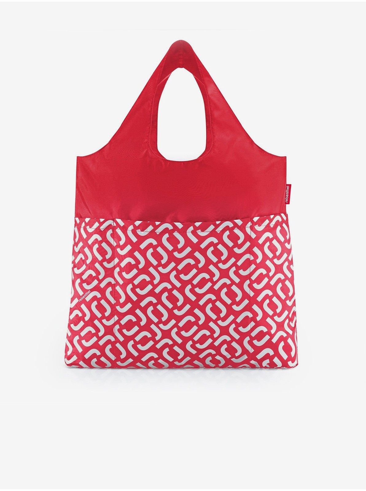 Červená vzorovaná nákupná taška Reisenthel Mini Maxi Shopper Plus