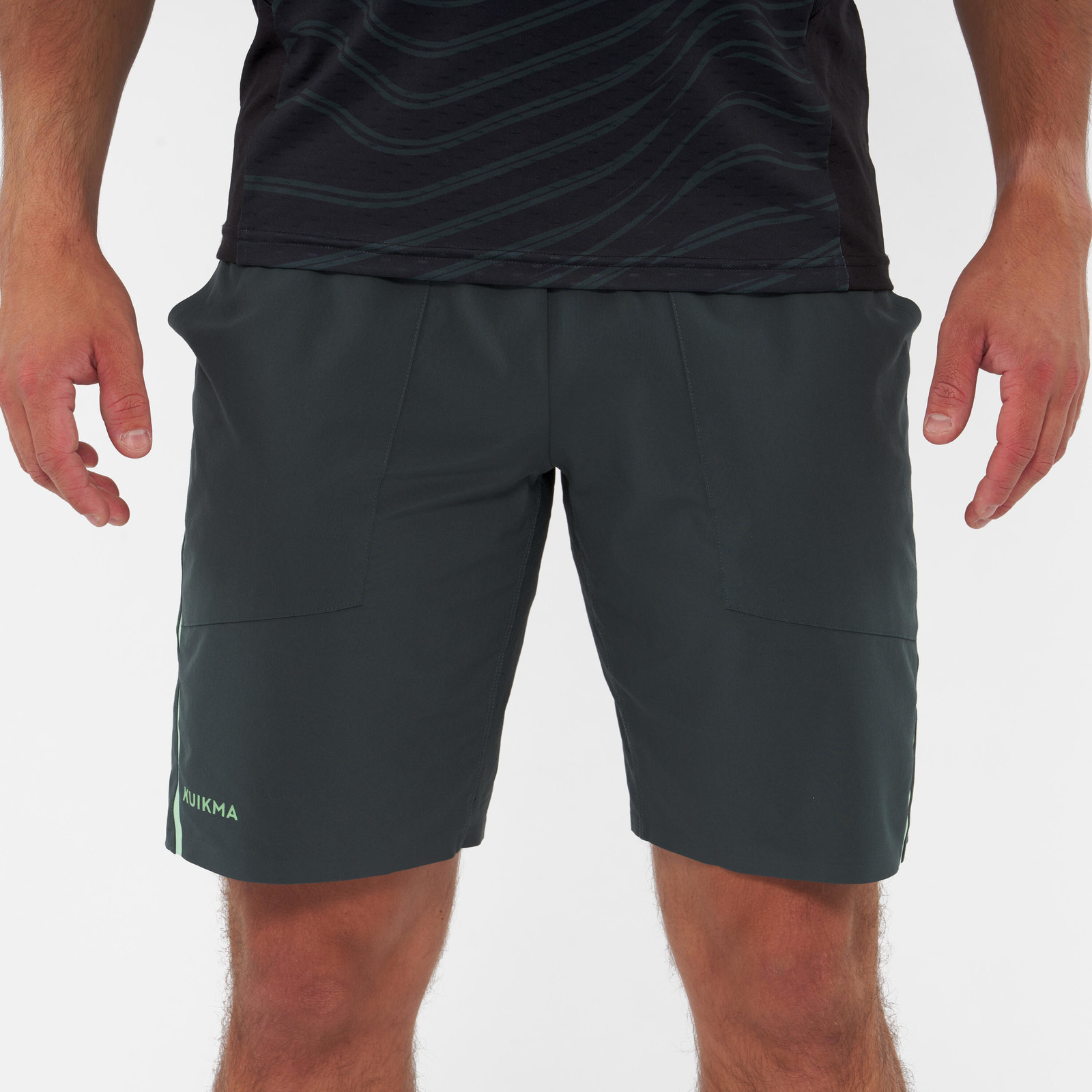 Pánske šortky na padel Kuikma Dry+ priedušné zelené
