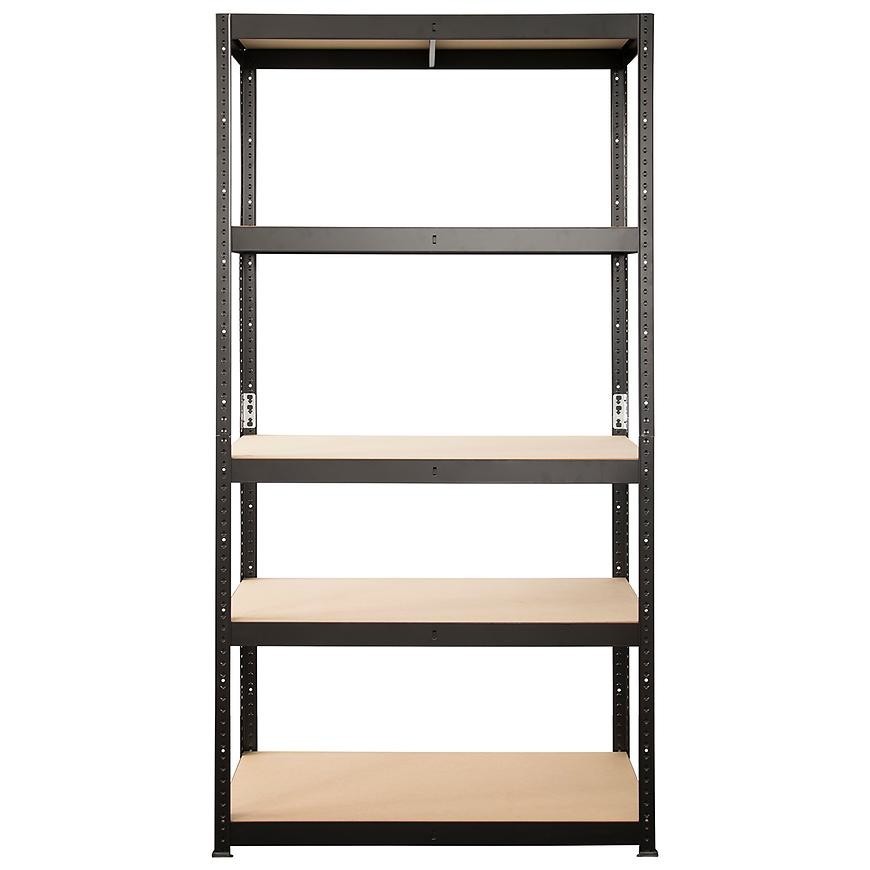 Kovový regál čierna 180x80x40 cm – 5 políc/200kg