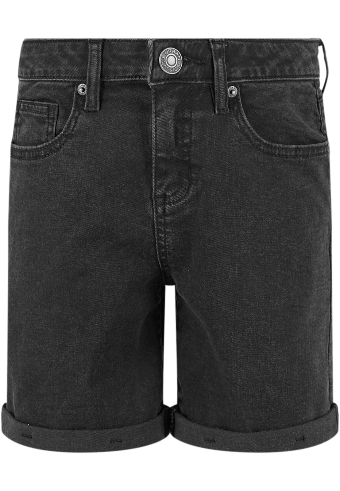 Girls' Organic Stretch Denim 5 Pocket Shorts - Black