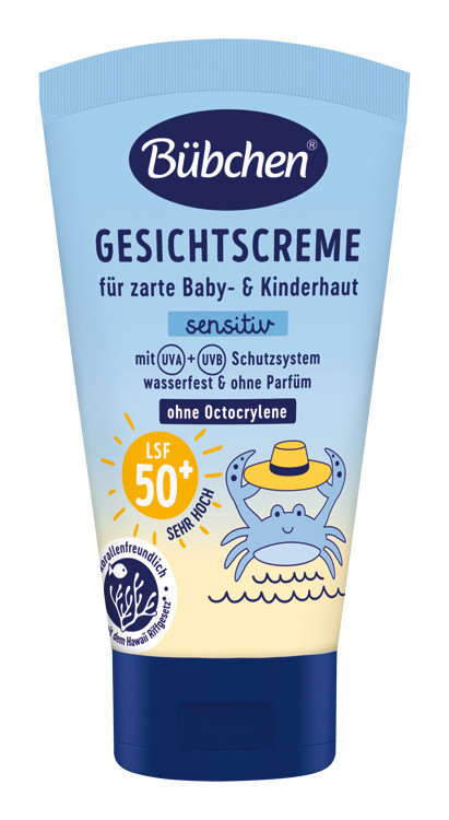 BÜBCHEN - Opaľovací krém na tvár 50+ Sensitive 50ml