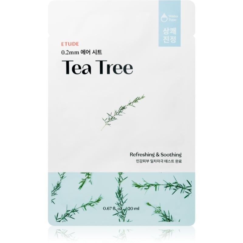 ETUDE 0.2 Therapy Air Mask Tea Tree upokojujúca plátienková maska s osviežujúcim účinkom 20 ml