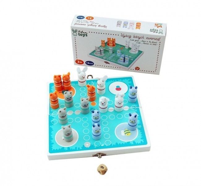 ADAM TOYS - Drevená hra Človeče, nehnevaj sa! - Lesné zvieratká