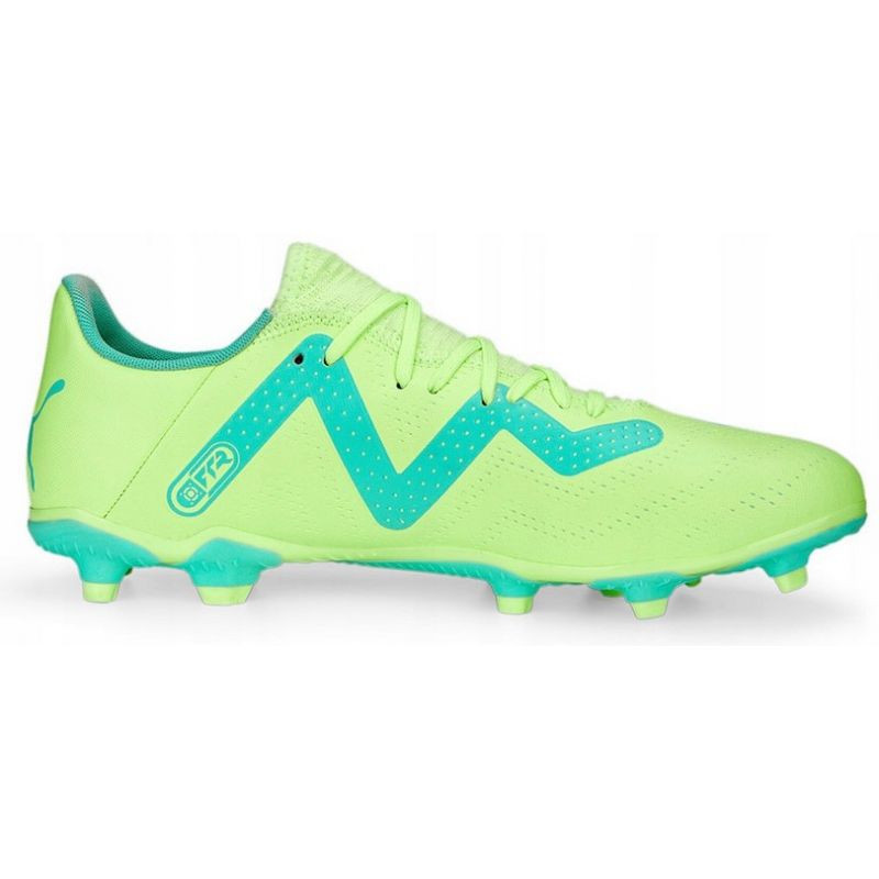 Pánske kopačky FG/AG 107187 03 Neon green with blue - Puma 42,5 neonová zelená